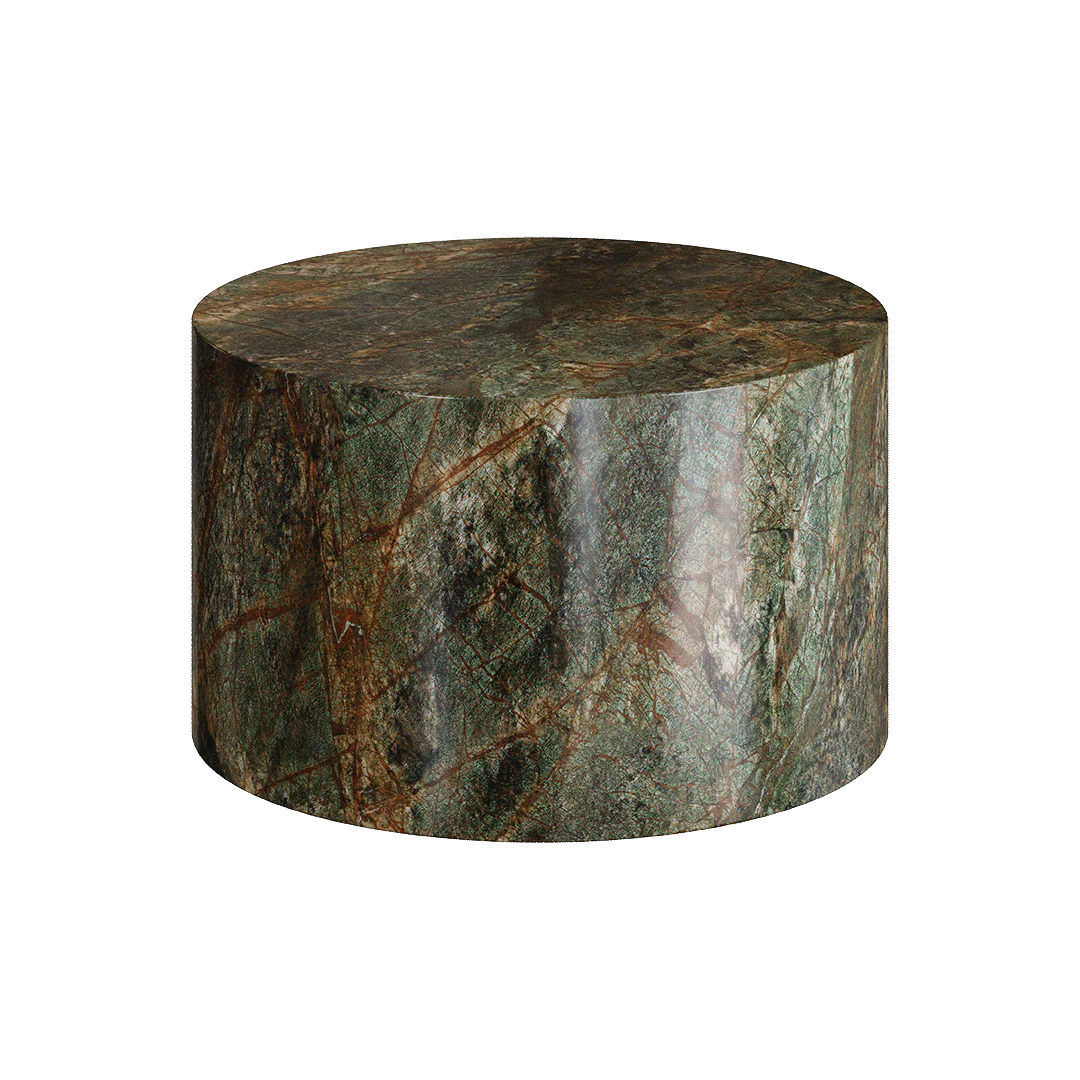 Porto Marble Coffee Table, Forest Green