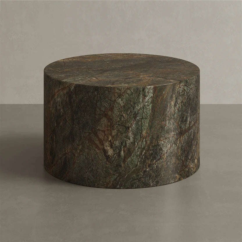Porto Marble Coffee Table, Forest Green