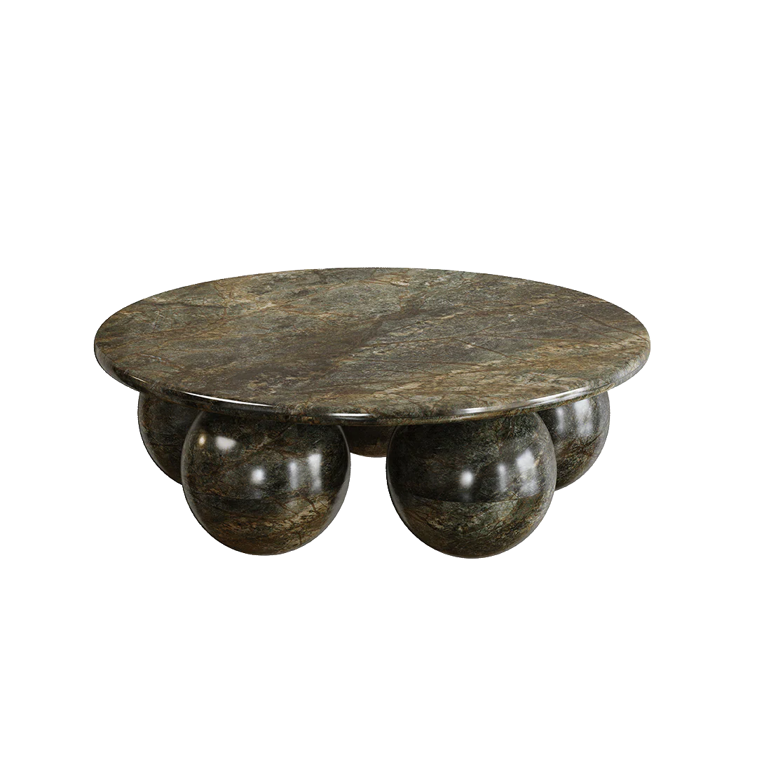 Sellano Marble Coffee Table, Forest Green