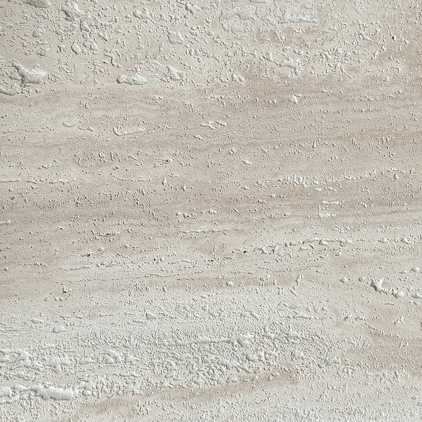 Porto Travertine Side Table, White