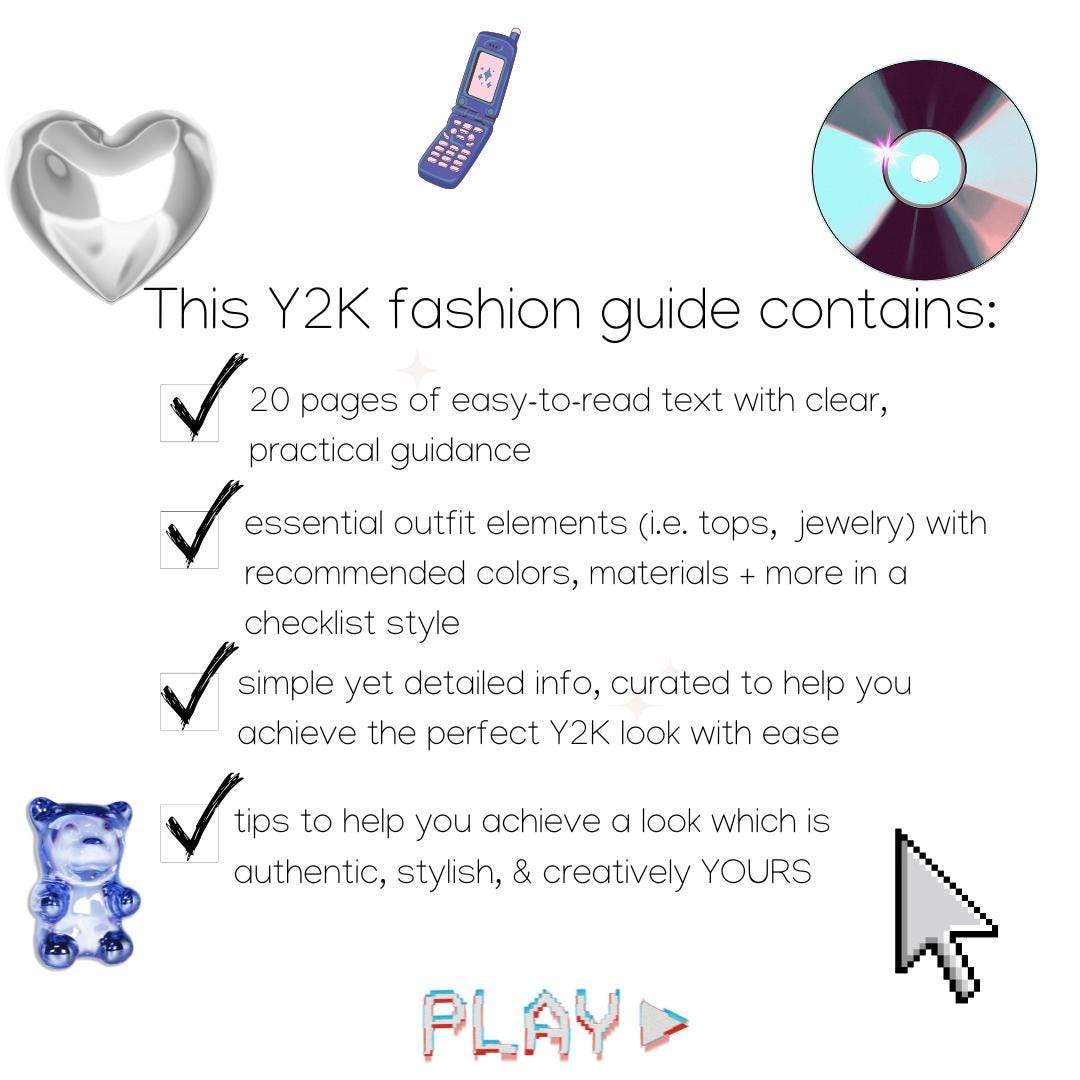 Ultimate Y2K Fashion Guide -- Y2K Outfit Guide -- 2000's Fashion -- Stylish PDF -- Instant Download -- Mini E-Book -- How-To Fashion Tips