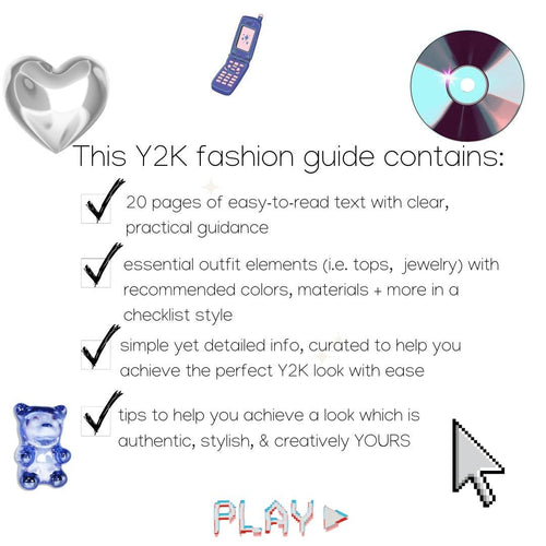 Ultimate Y2K Fashion Guide -- Y2K Outfit Guide -- 2000's Fashion -- Stylish PDF -- Instant Download -- Mini E-Book -- How-To Fashion Tips